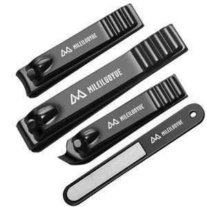4PCS Set Nail clipper + Nail file stainless steel